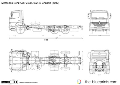 Mercedes-Benz Axor 25xxL 6x2 42 Chassis