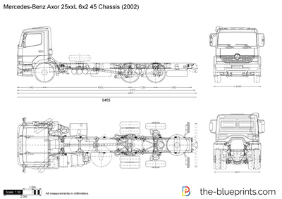 Mercedes-Benz Axor 25xxL 6x2 45 Chassis