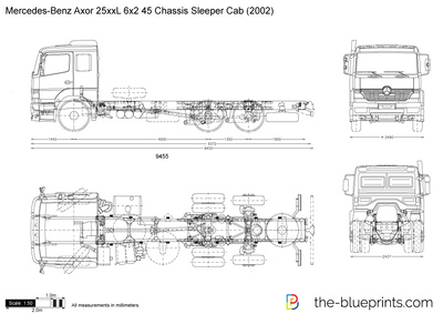 Mercedes-Benz Axor 25xxL 6x2 45 Chassis Sleeper Cab