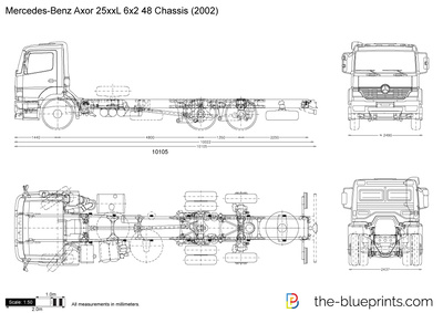 Mercedes-Benz Axor 25xxL 6x2 48 Chassis