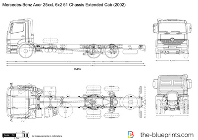 Mercedes-Benz Axor 25xxL 6x2 51 Chassis Extended Cab