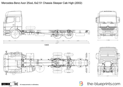 Mercedes-Benz Axor 25xxL 6x2 51 Chassis Sleeper Cab High