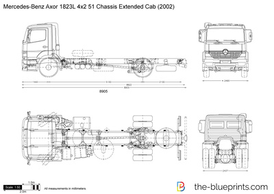 Mercedes-Benz Axor 1823L 4x2 51 Chassis Extended Cab