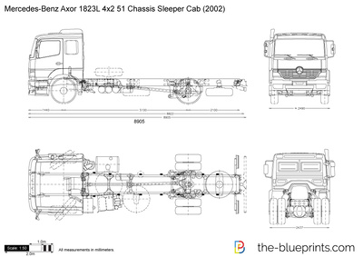 Mercedes-Benz Axor 1823L 4x2 51 Chassis Sleeper Cab