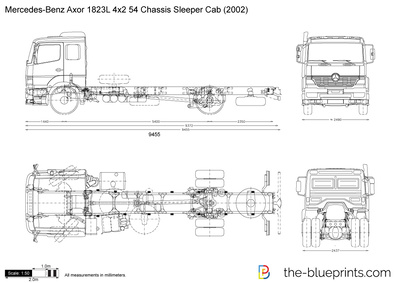 Mercedes-Benz Axor 1823L 4x2 54 Chassis Sleeper Cab