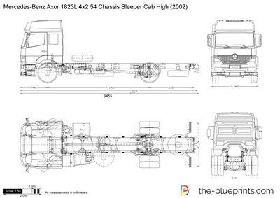 Mercedes-Benz Axor 1823L 4x2 54 Chassis Sleeper Cab High