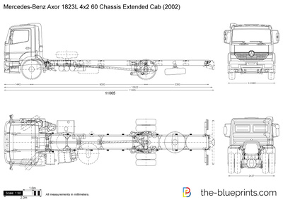 Mercedes-Benz Axor 1823L 4x2 60 Chassis Extended Cab