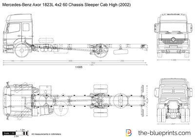 Mercedes-Benz Axor 1823L 4x2 60 Chassis Sleeper Cab High
