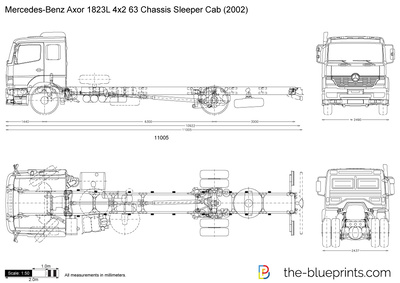 Mercedes-Benz Axor 1823L 4x2 63 Chassis Sleeper Cab