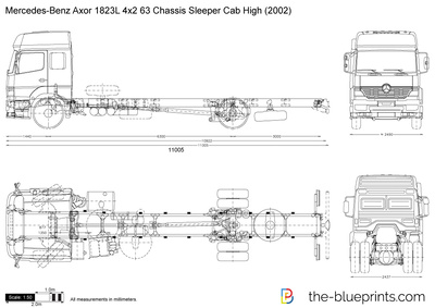 Mercedes-Benz Axor 1823L 4x2 63 Chassis Sleeper Cab High