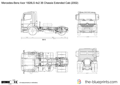 Mercedes-Benz Axor 1828LS 4x2 36 Chassis Extended Cab