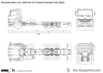 Mercedes-Benz Axor 2628 6x4 42 Chassis Extended Cab