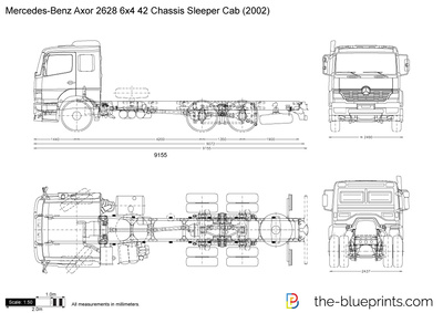 Mercedes-Benz Axor 2628 6x4 42 Chassis Sleeper Cab