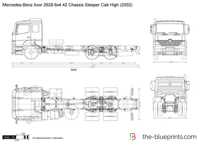 Mercedes-Benz Axor 2628 6x4 42 Chassis Sleeper Cab High