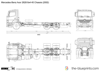 Mercedes-Benz Axor 2628 6x4 45 Chassis