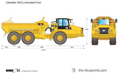 Caterpillar 740 EJ Articulated Truck