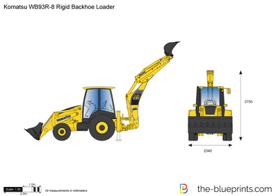 Komatsu WB93R-8 Rigid Backhoe Loader