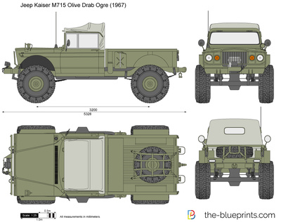 Jeep Kaiser M715 Olive Drab Ogre