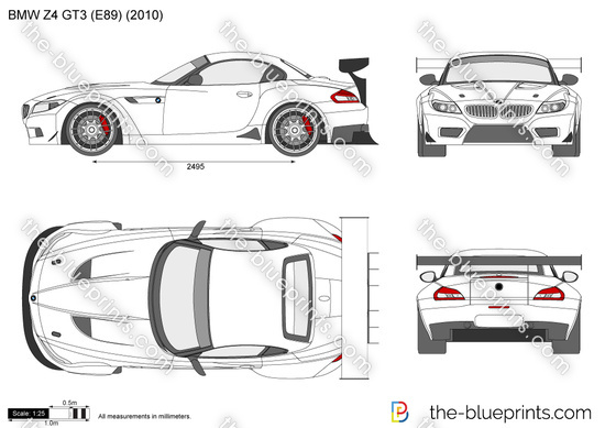 BMW Z4 GT3 (E89) vector drawing