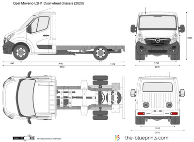 Opel Movano L2H1 Dual wheel chassis