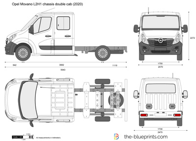 Opel Movano L2H1 chassis double cab