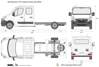 Opel Movano L3H1 chassis double cab