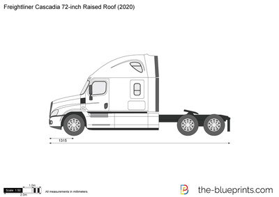 Freightliner Cascadia 72-inch Raised Roof