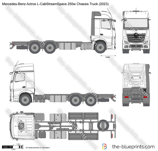 Mercedes-Benz Actros L-CabStreamSpace 250w Chassis Truck