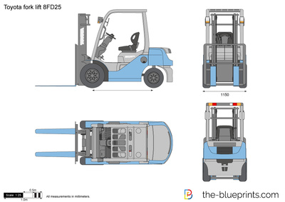 Toyota fork lift 8FD25