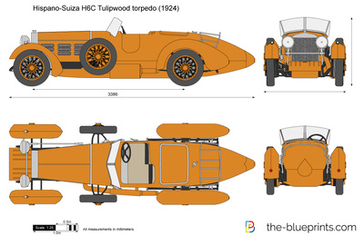 Hispano-Suiza H6C Tulipwood torpedo