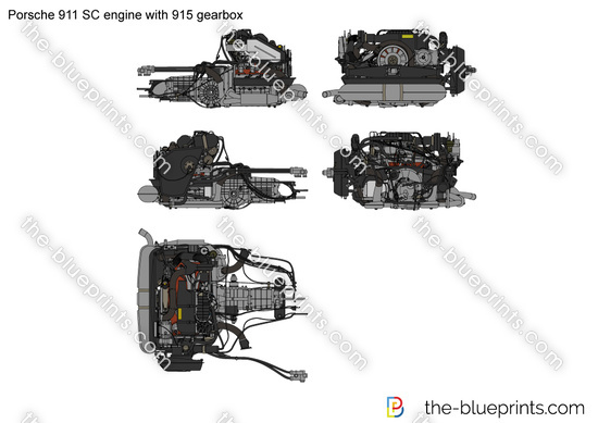 Porsche 911 SC engine with 915 gearbox