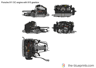 Porsche 911 SC engine with 915 gearbox