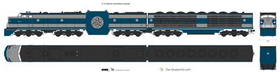 X-12 Atomic locomotive concept