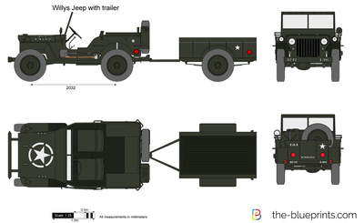 Willys Jeep with trailer