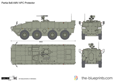 Partia 8x8 AMV APC Protector