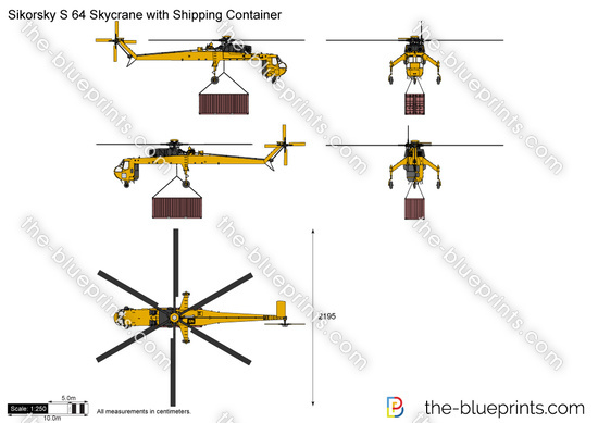 Sikorsky S 64 Skycrane with Shipping Container