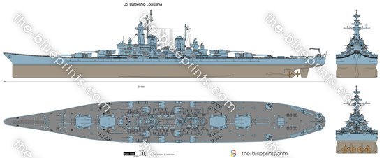 US Battleship Louisiana