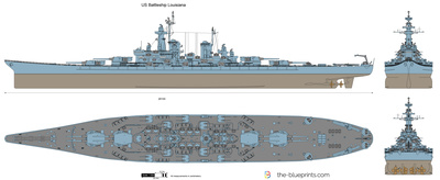 US Battleship Louisiana