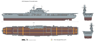 USS Enterprise CV-6 aircraft carrier