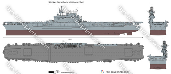 U.S. Navy Aircraft Carrier USS Hornet (CV-8)