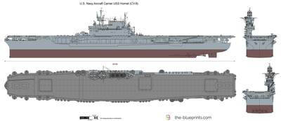 U.S. Navy Aircraft Carrier USS Hornet (CV-8)