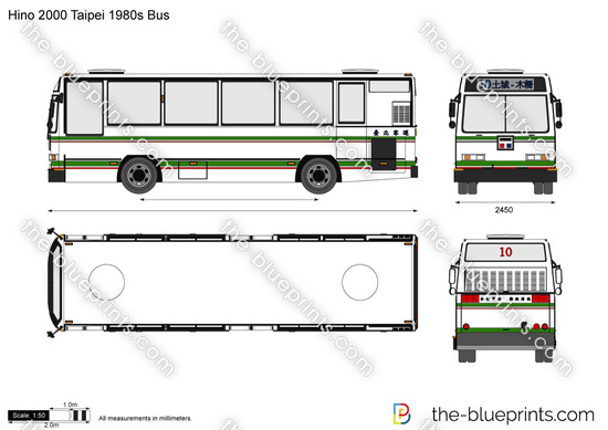 Hino 2000 Taipei 1980s Bus