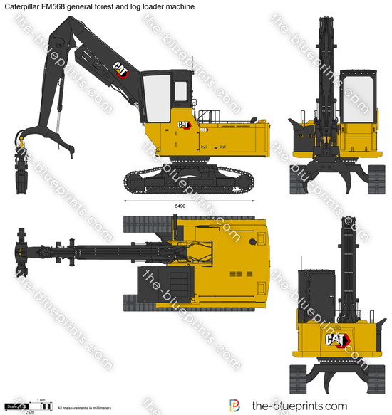 Caterpillar FM568 general forest and log loader machine