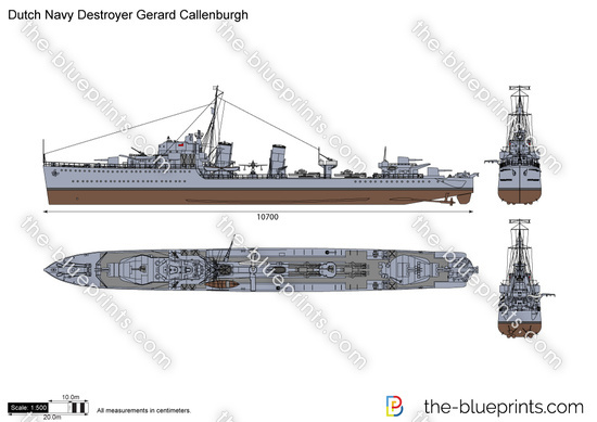 Dutch Navy Destroyer Gerard Callenburgh