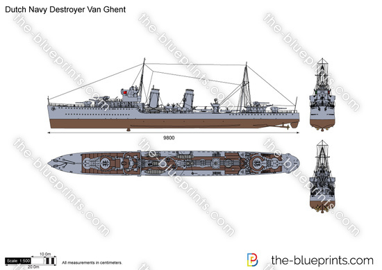 Dutch Navy Destroyer Van Ghent