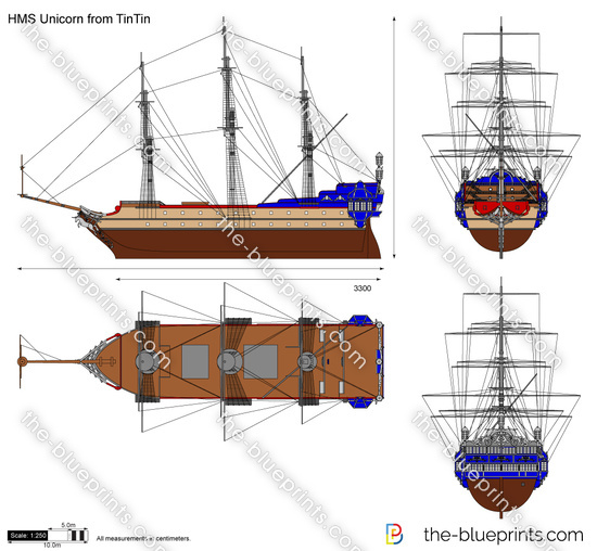 HMS Unicorn from TinTin