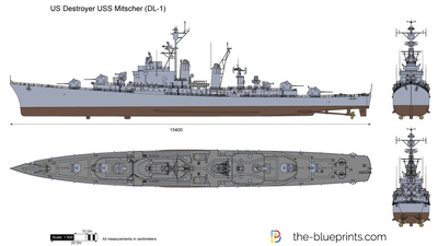 US Destroyer USS Mitscher (DL-1)