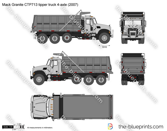 Mack Granite CTP713 tipper truck 4-axle