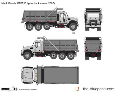 Mack Granite CTP713 tipper truck 4-axle (2007)