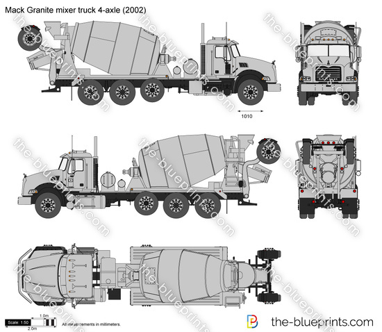 Mack Granite mixer truck 4-axle